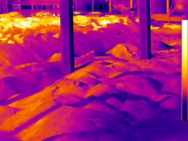 紅外熱像儀檢測煤堆裂紋的方式